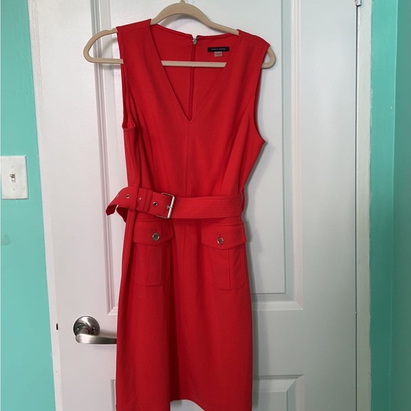 Tommy Hilfiger orange-red dress with pockets - Picture 2 of 2